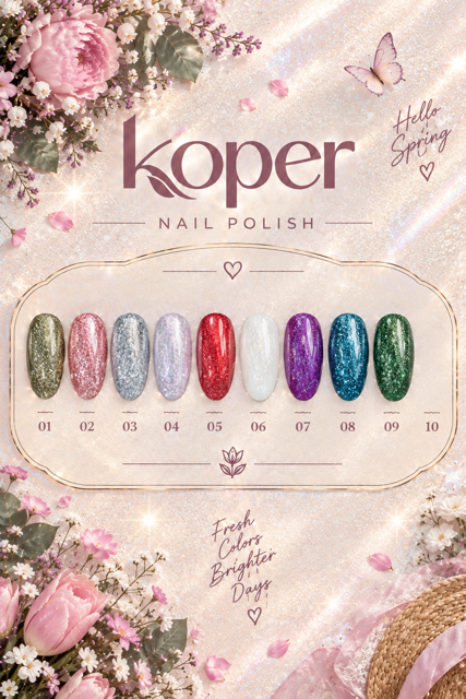 پک لاک ژل شاین ۱۰عددی برند koper